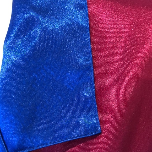 Victoria’s secret hot pink VTG button down long sleeve night gown blue collar  L - Picture 5 of 15